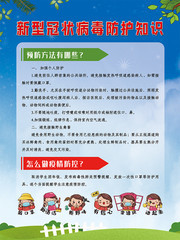 新冠防疫知识宣传挂图素材