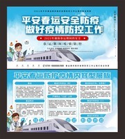 平安春运防疫宣传展板下载