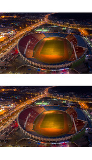 山东省体育馆夜景美片