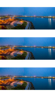宣城宛陵湖夜色素材图片