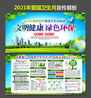2021爱国卫生月主题宣传栏