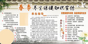 中国风春季养生保健知识宣传栏