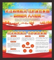 森林防火两件套展板