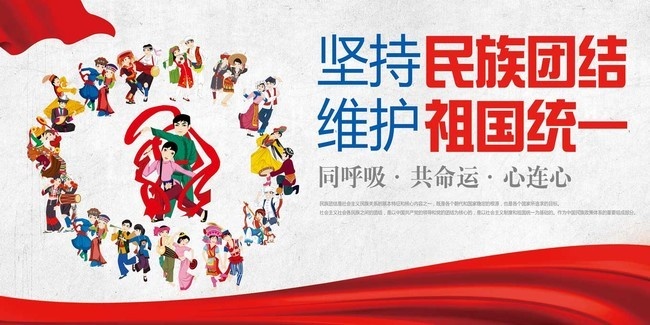 民族团结祖国统一宣传海报