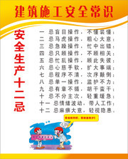 安全生产十二忌海报