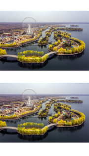 泰山天颐湖风景图片