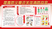 提高防火意识关注消防安全展板