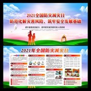 2021防灾减灾日主题展板