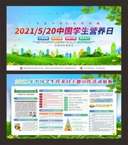 中国学生营养日展板图片