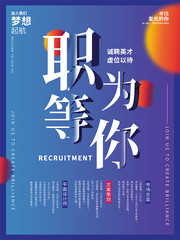 职为等你招聘海报
