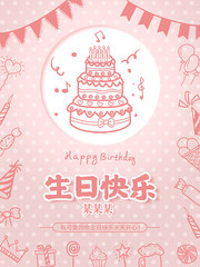 生日快乐海报图片下载