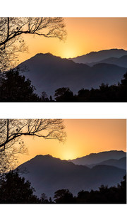 日落西山红霞飞风景图片