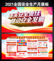 2021安全生产月宣传栏展板素材