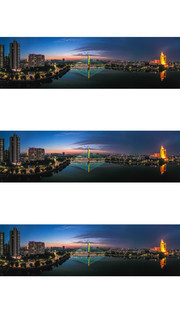 大气城市夜景宽幅大图
