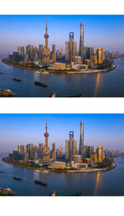鸟瞰上海外滩图片