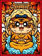 国潮卡通虎图片