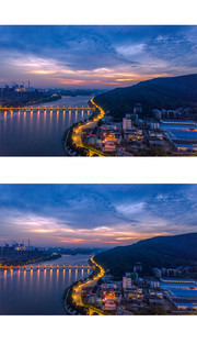 黎明时信阳平山塔风光图片