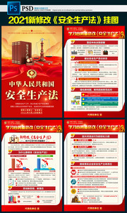 2021年新安全生产法展架挂图 