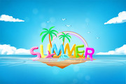 夏天海报背景图片素材模板