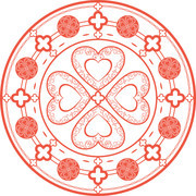 爱心四叶草装饰花纹素材