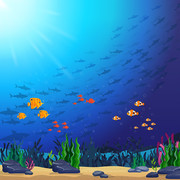 海底世界插画矢量素材