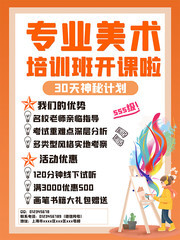 专业美术培训招生海报下载