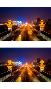 曲阜五福路夜景图片