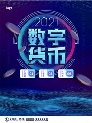 数字货币宣传海报模板