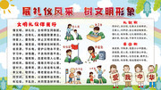 卡通校园文明礼仪宣传栏