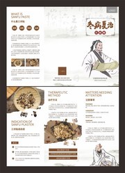 冬病夏治三伏贴养生宣传三折页素材