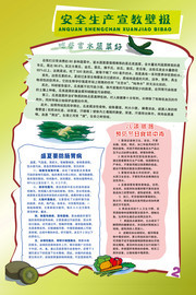 夏季安全生产食品安全挂图模板