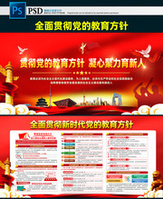 全面贯彻党的教育方针的宣传栏