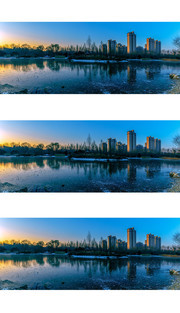 济南揽翠湖冬天景色素材图片