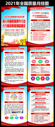 2021年全国质量月挂图模板