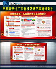 广东省社区矫正实施细则展板宣传栏