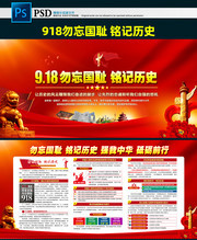 2021年918中国国耻日宣传栏图片