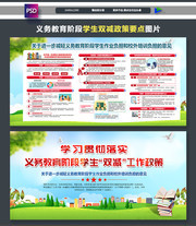 义务教育阶段学生双减政策要点设计图