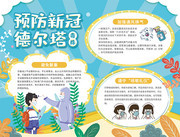 预防新冠德尔塔毒株防疫手抄报