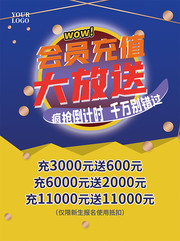 会员充值促销海报图片模板