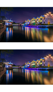 嘉善西塘夜色灯光摄影图片素材