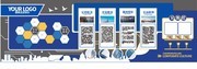 蓝色公司文化墙公告栏