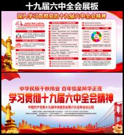 深入学习党的十九届六中全会精神板报