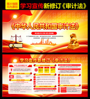 学习宣传新修订审计法展板