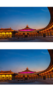 唐城环殿苍穹夜色素材图片