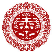 中式喜字花纹图片素材