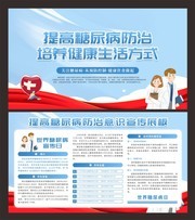 简约预防糖尿病宣传栏