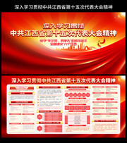 一图读懂江西省第十五次党代会报告展板