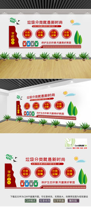 垃圾分类标语墙图片