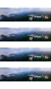 宽幅高清云雾鸡公山全景图