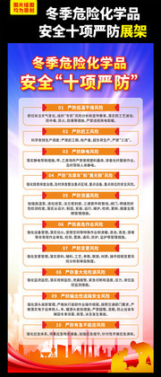 冬季危险化学品安全十项严防宣传展架